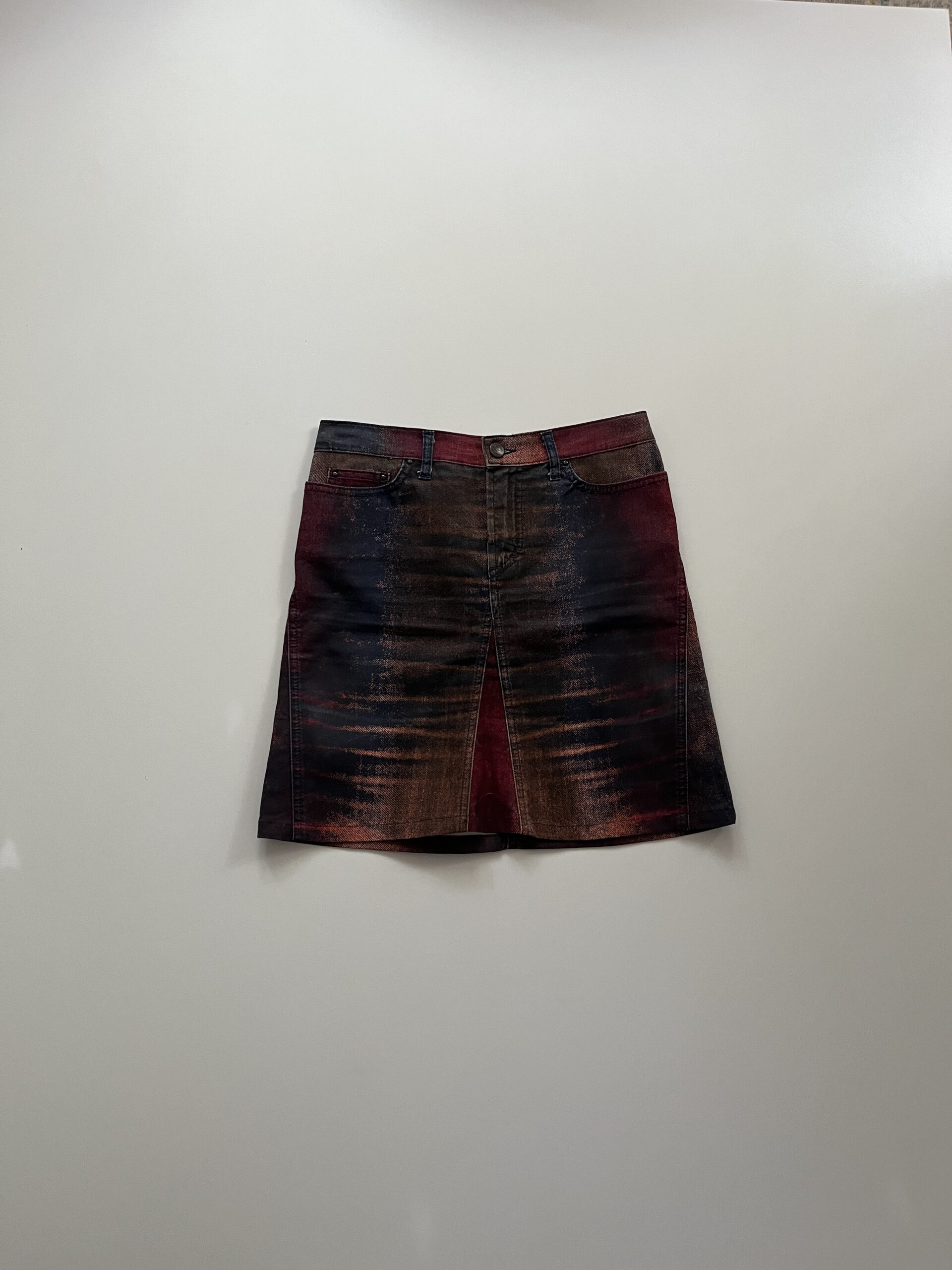 Just Cavalli Metallic Denim Skirt