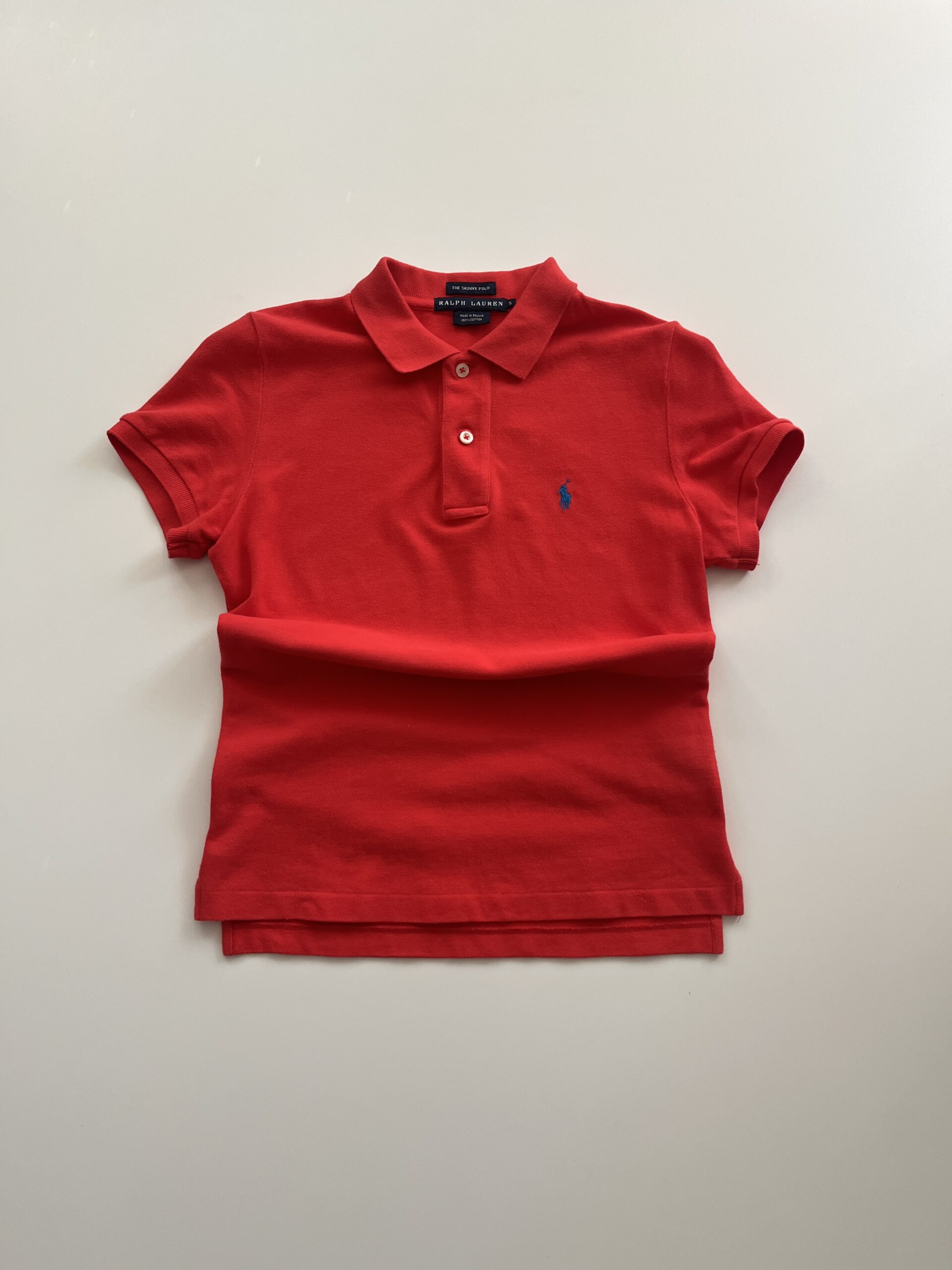 Ralph Lauren Red Skinny Fit Polo Shirt
