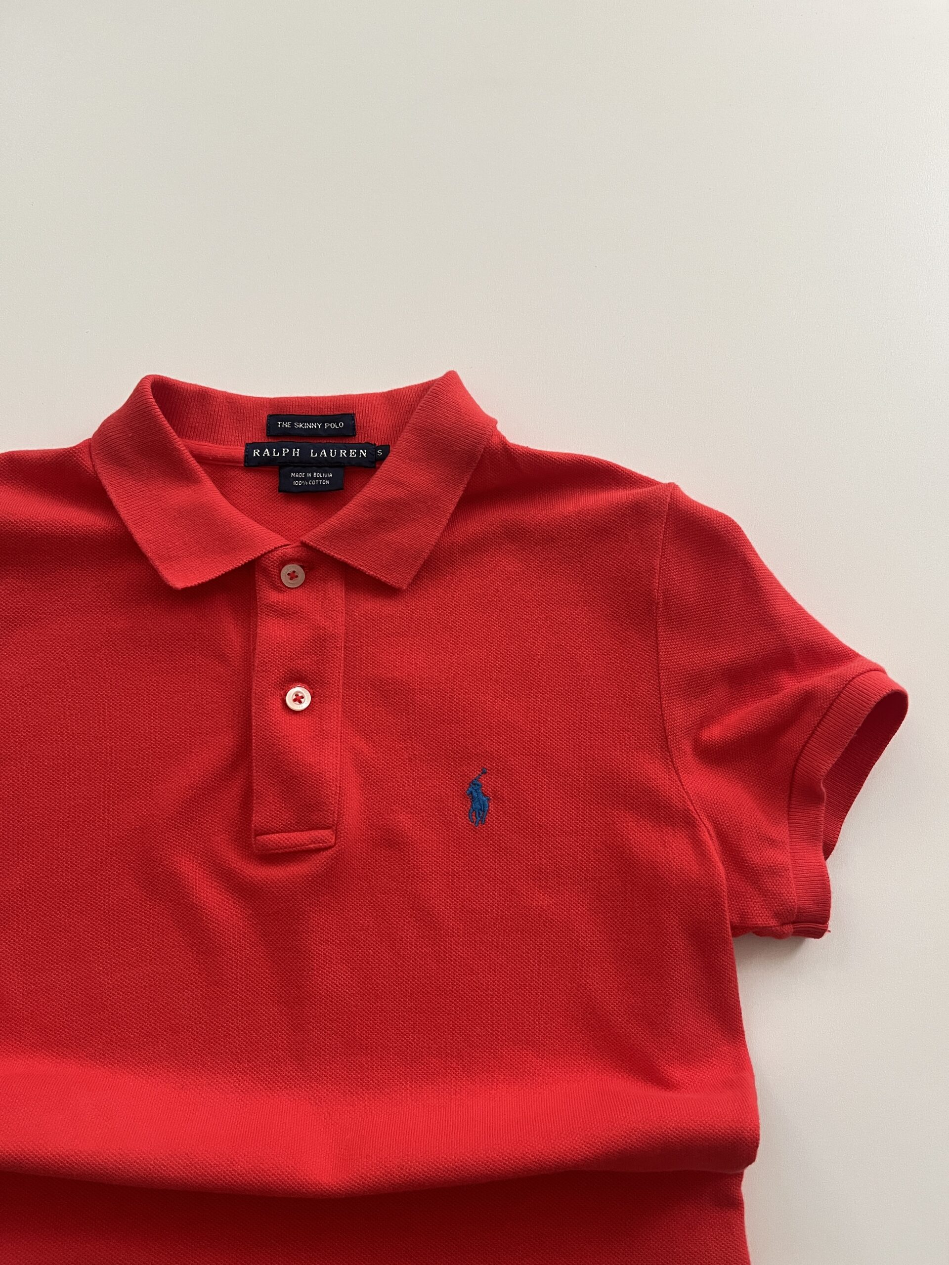 Ralph Lauren Red Skinny Fit Polo Shirt - Image 3
