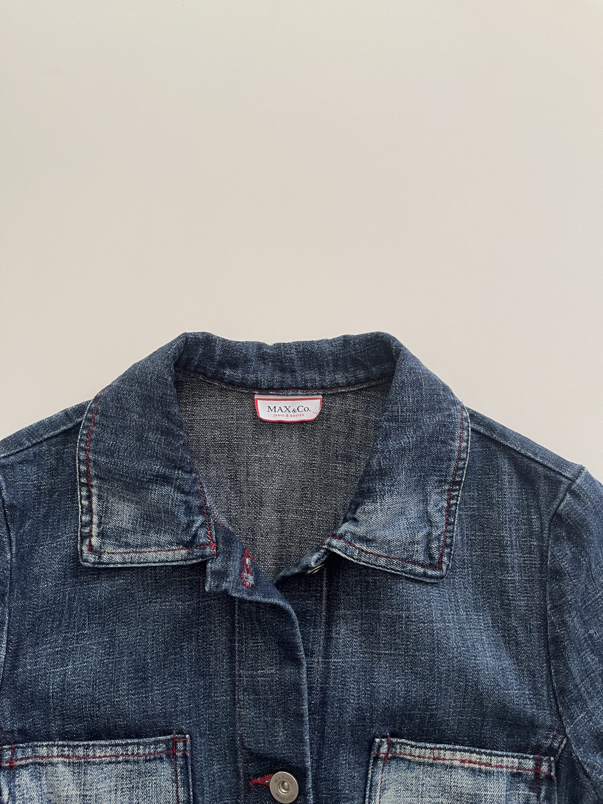 Vintage MAX&Co. Frayed Denim Jacket - Image 2