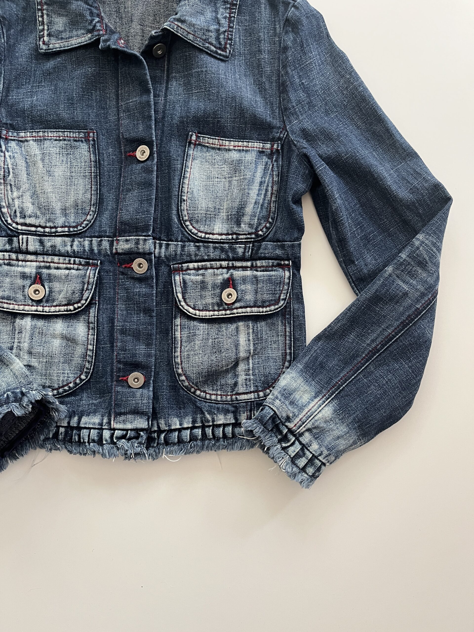 Vintage MAX&Co. Frayed Denim Jacket - Image 3