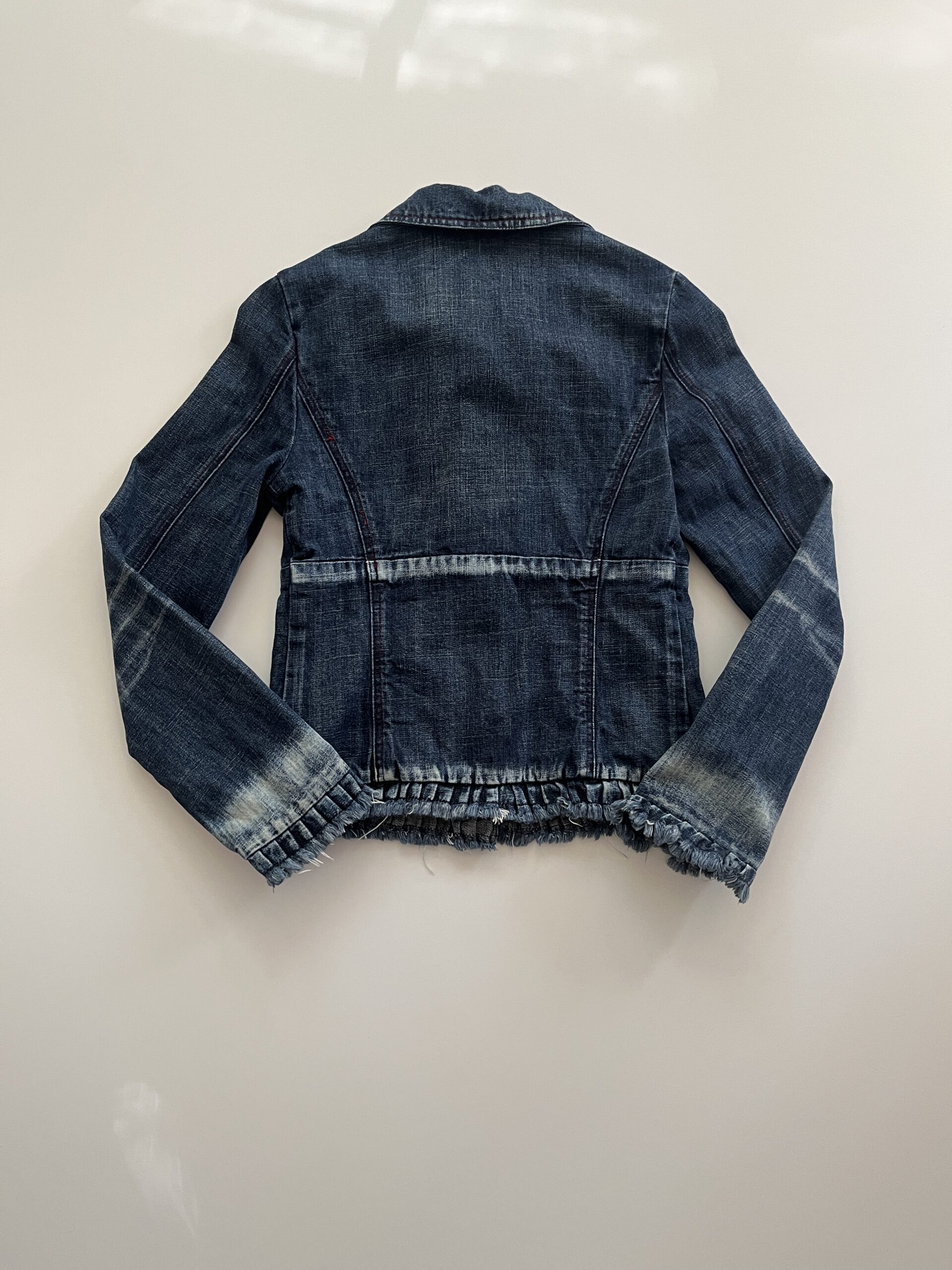 Vintage MAX&Co. Frayed Denim Jacket - Image 5