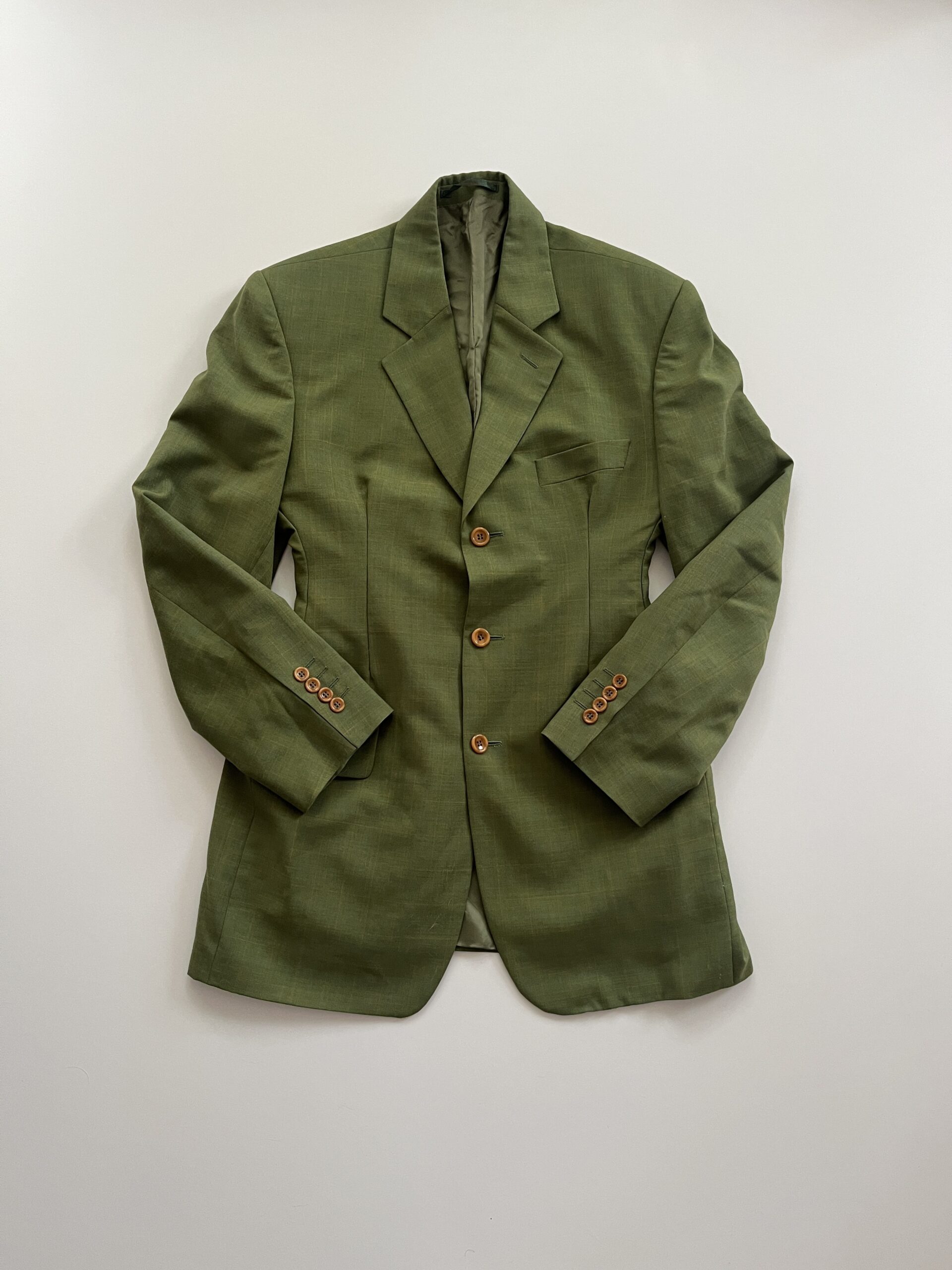Vintage Green Fitted Blazer