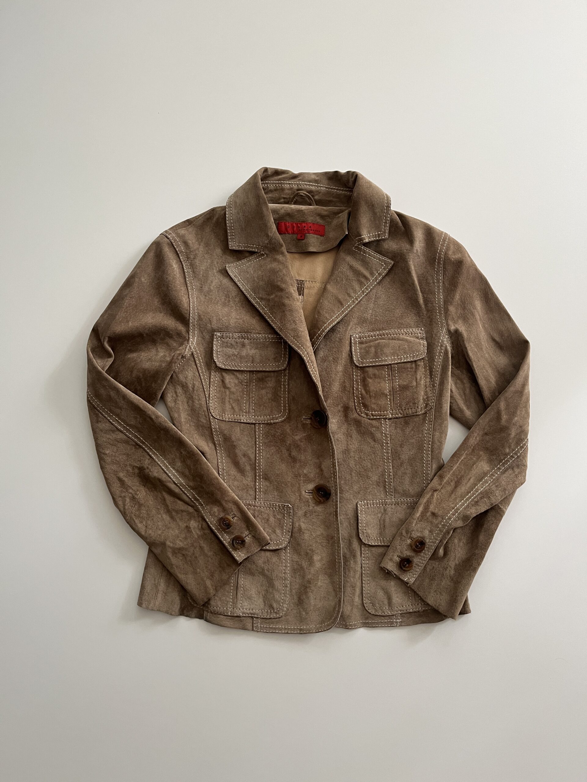 Vintage Suede Utility Jacket